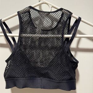Savage X Fenty Black Mesh Sports Bra